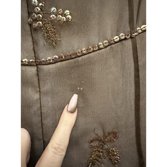 ARGENTI Dress Women’s Size 8 Silk Sheath Lined Sleeveless Sequined Cocktail - Picture 12 of 12